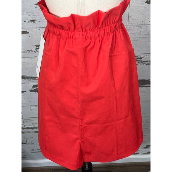 LULULEMON Trip Taker Skirt Paper Bag Waist Carnation Red Sz 2 NWT W8ABAS - Picture 4 of 7